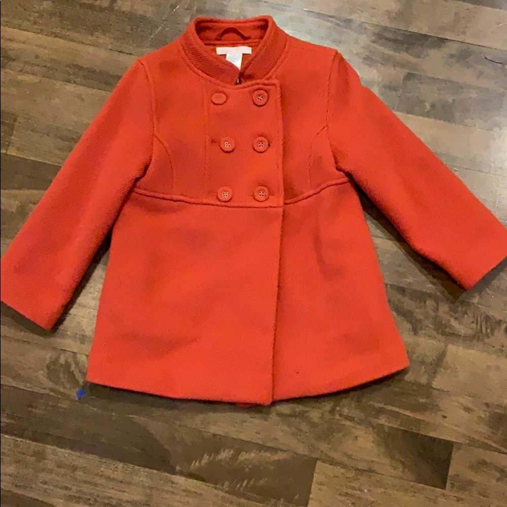 Janie and Jack orange leaves coat. Size 2T-3T